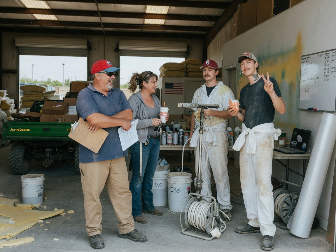 The Attic Insulation Elite Oklahoma City team at work in Oklahoma City
